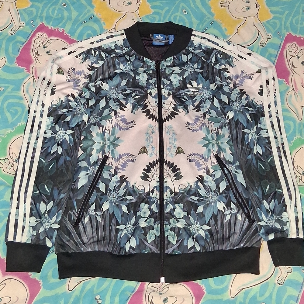 Adidas Florera Trefoil All Over Print Track Jacket